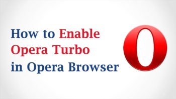 How to enable or disable Opera Turbo