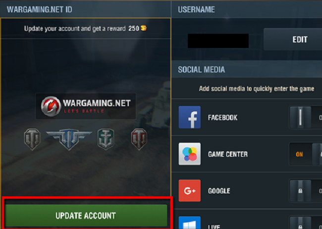 Game center to WG 2