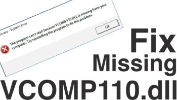 vcomp110.dll is missing from your computer