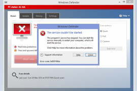 How to fix Windows Defender 0x800106ba error?