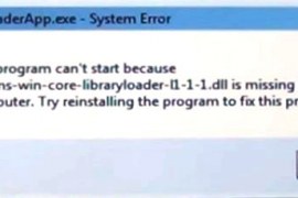 How to fix error api-ms-win-core-libraryloader-l1-1-1.dll?
