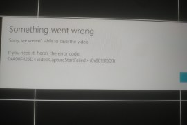How to fix 0xA00F425D (0x80131500) VideoCaptureStartFailed error?