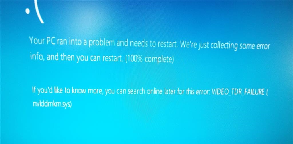 VIDEO_TDR_FAILURE