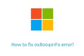 How to fix 0x800401F0 error?