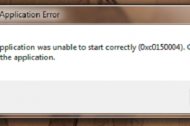 How to fix 0xc0150004 error?