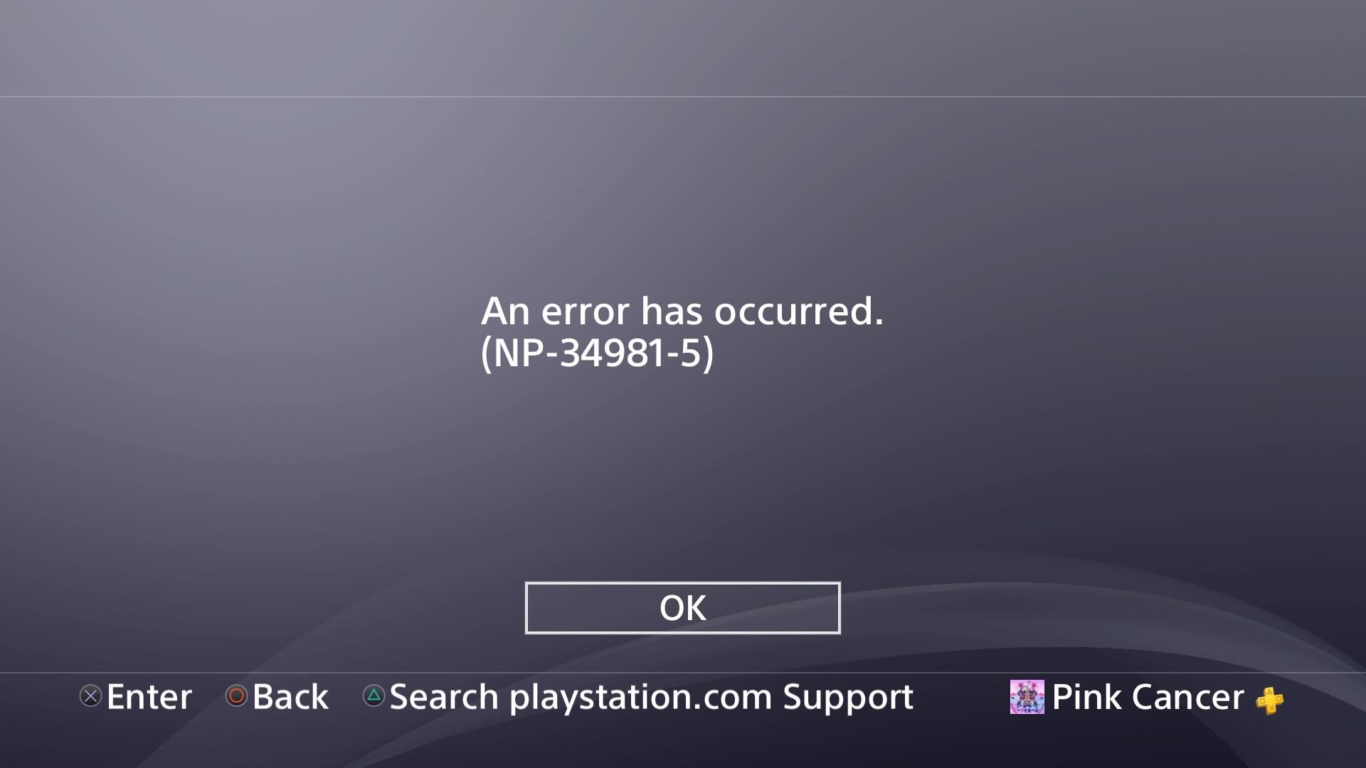 NP-34981-5 on the playstation 4