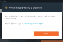 How to fix error 327684: 1 in Origin?