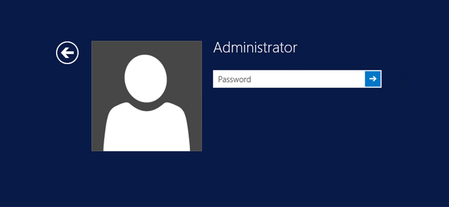 Admin password when logging in to Windows 10