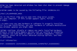 What to do when the blue screen of death?
