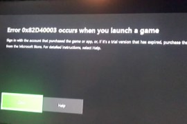 Fix error 0x82d40003 on Xbox One