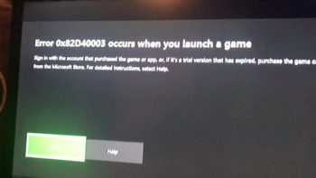 error 0x82d40003 on xbox one