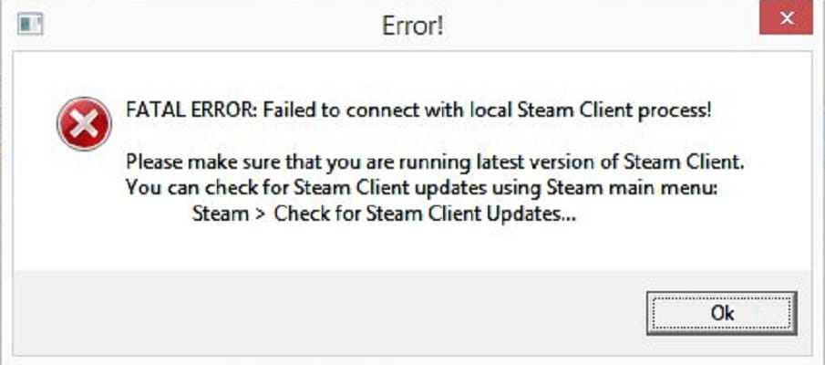 Cs go fatal error failed to connect to local steam client process что делать