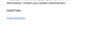 Error 0x800704ec Windows Defender