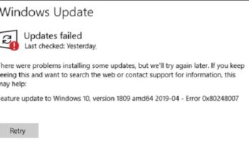 Error 0x80248007 Update Windows