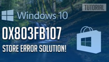 0x803fb107 Microsoft Store