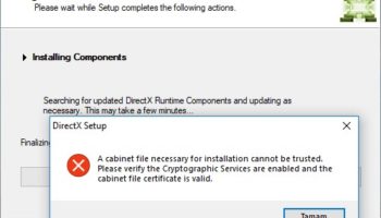 Cabinet file nessecary for installation cannot be trusted
