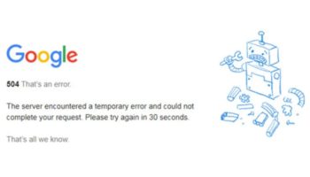 Error Code 504 Gateway Timeout