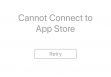 Cannot connect to the App Store
