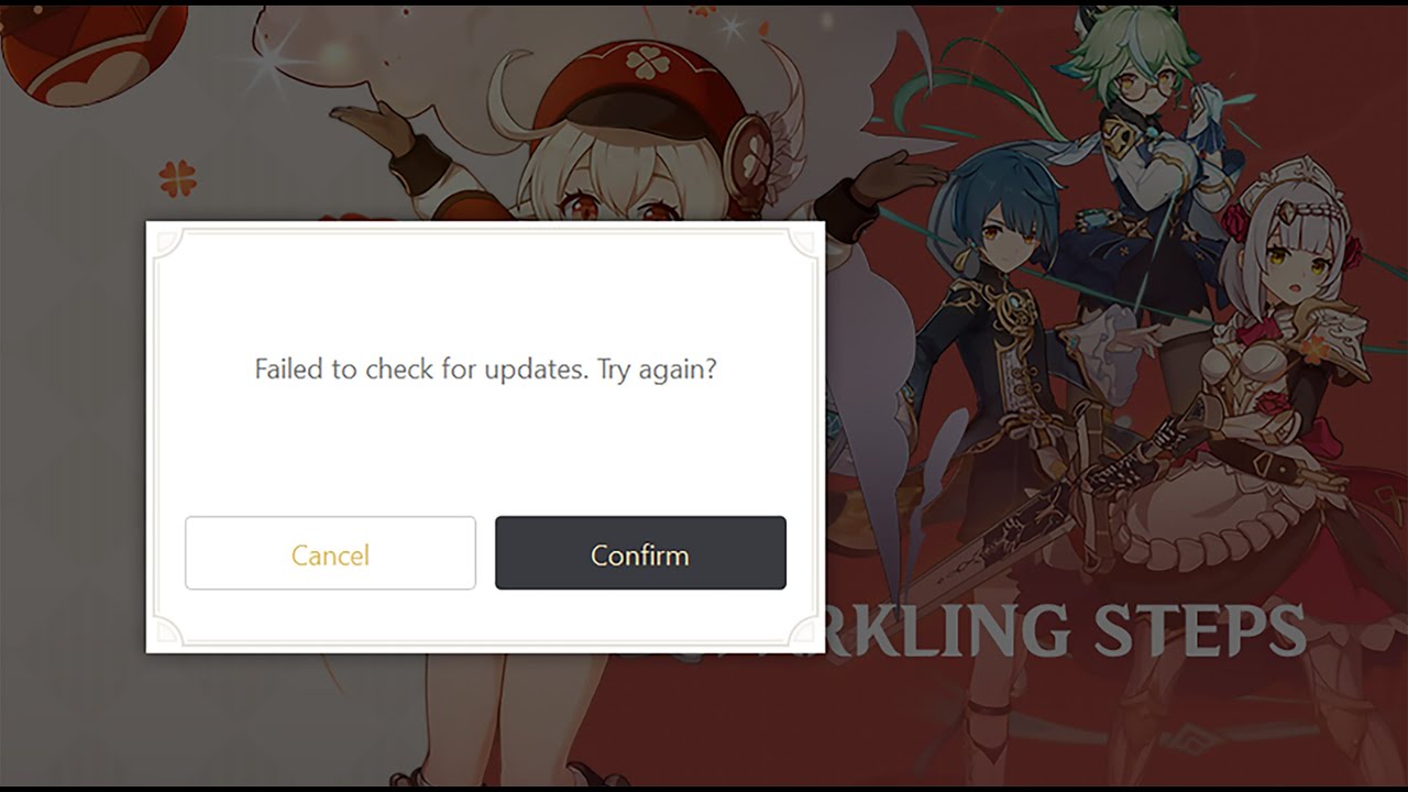 Failed To Check For Updates