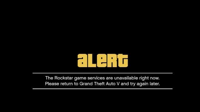 rockstar game services are unavailable right now