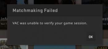 VAC unable to verify