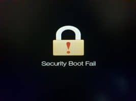 Security Boot Fail