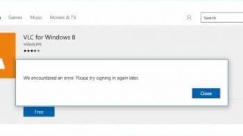 We Encountered An Error