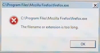 The Filename or Extension is too Long