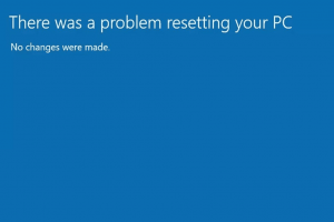 There Was a Problem When Resetting Your PC